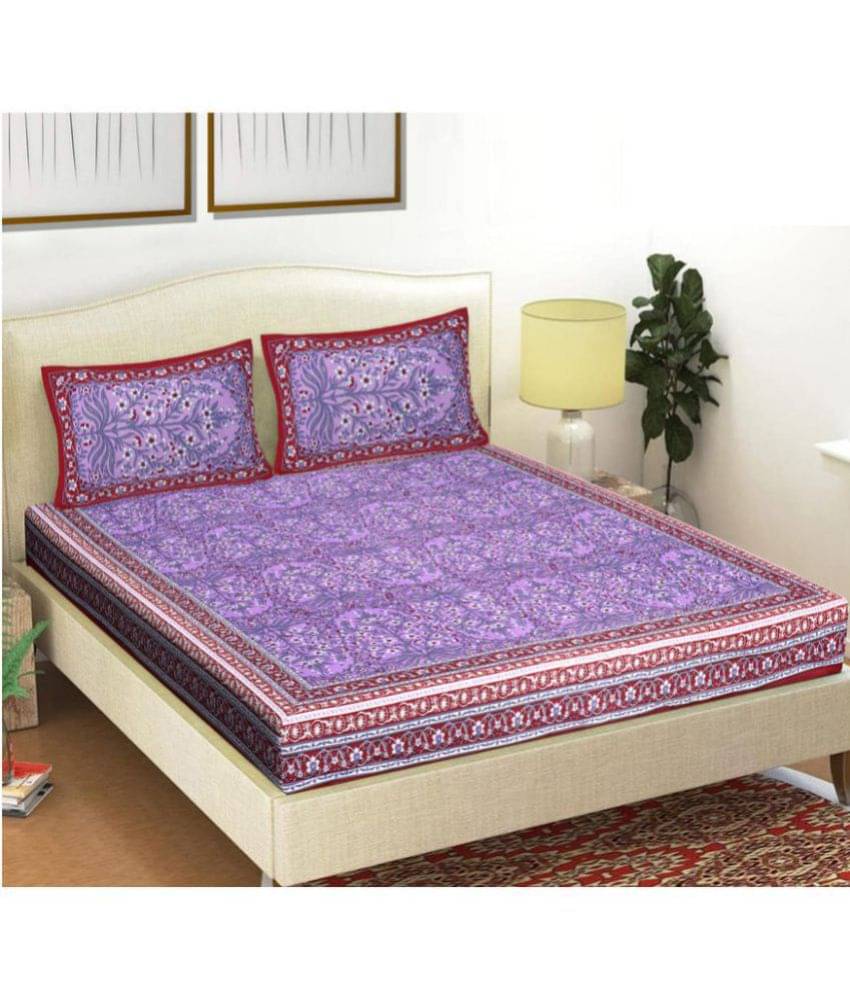Frionkandy Cotton Double Bedsheet ( Red ) Frionkandy Cotton Double Bedsheet ( Red )