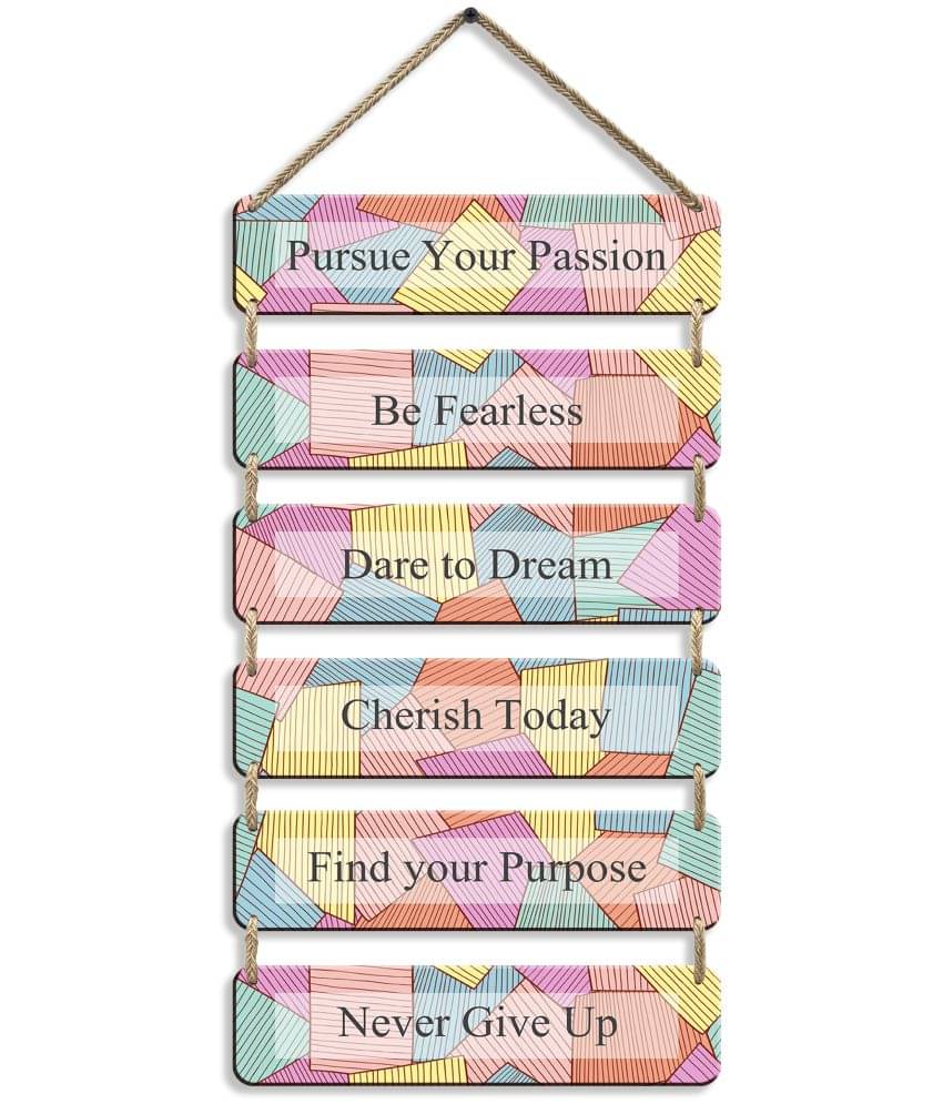     			Suveharts Wood Rectangular Decoratives Panel Multi - Pack of 1