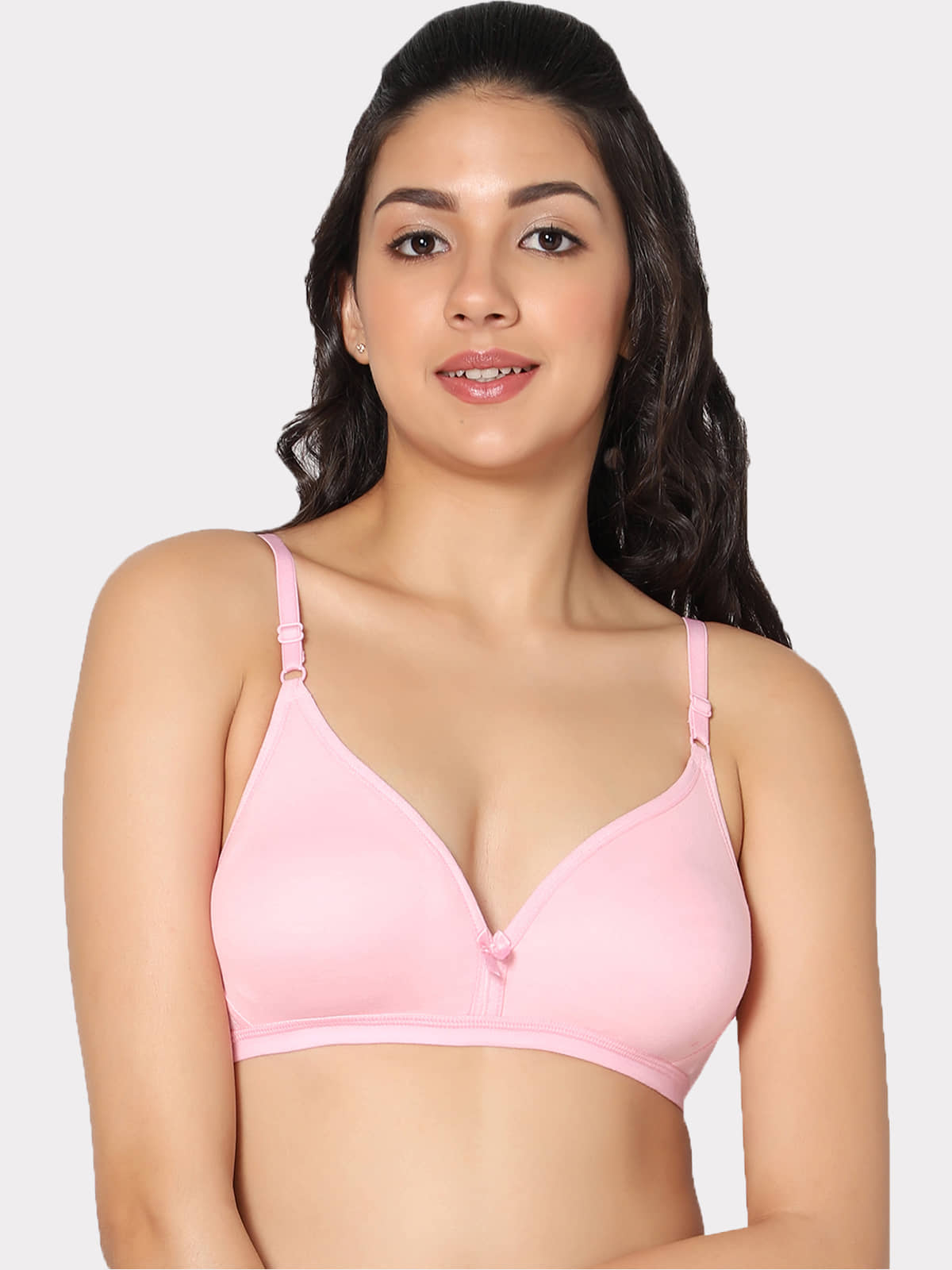 IN CARE LINGERIE Cotton Non Padded Women's Plunge Bra ( Pink )