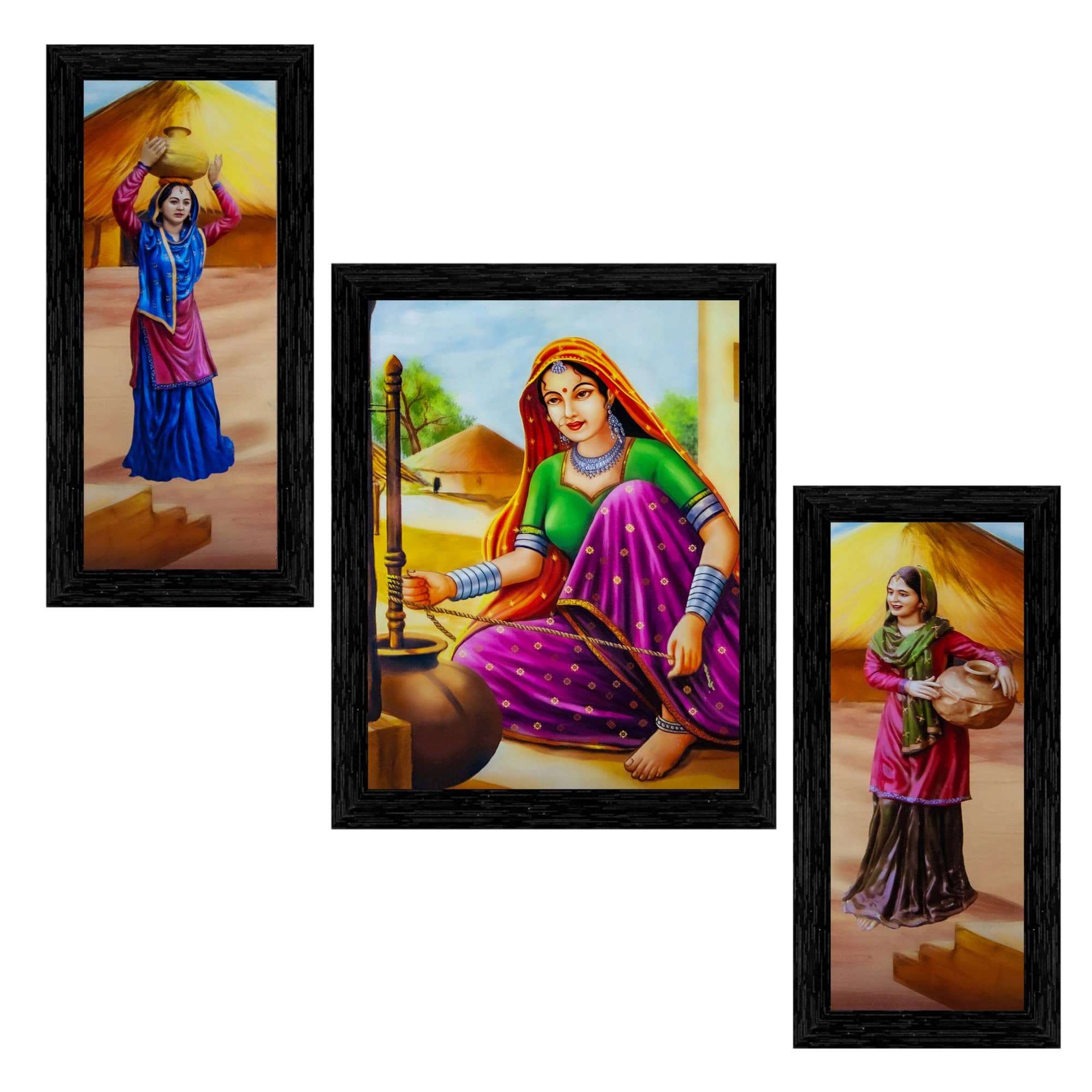 Indianara - Figurative Painting With Frame