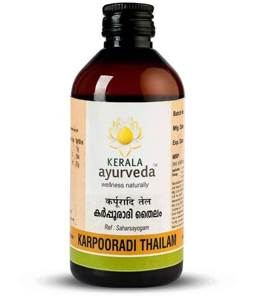 Kerala Ayurveda Karpooradi Thailam 200ml, Chest Rubbing Oil, Herbal Oil for Cough & Cold, For Easy Breathing, Natural Congestion Relief