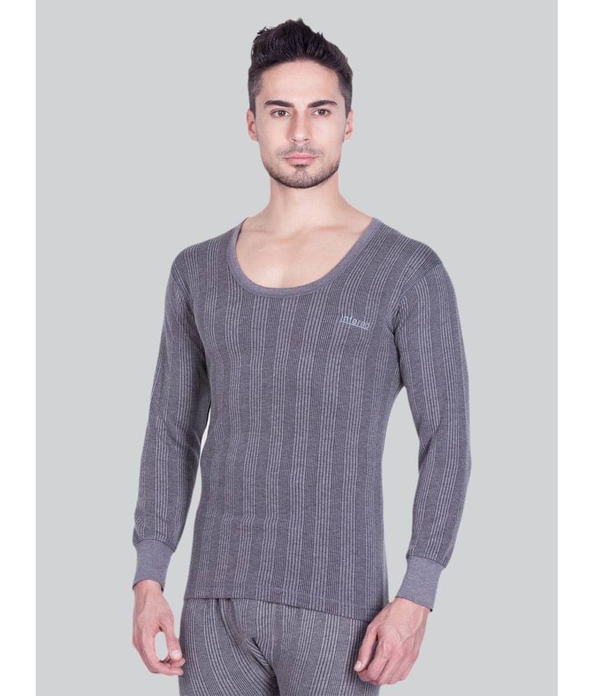    			Lux Inferno - Grey Melange Cotton Blend Men's Thermal Tops ( Pack of 1 )