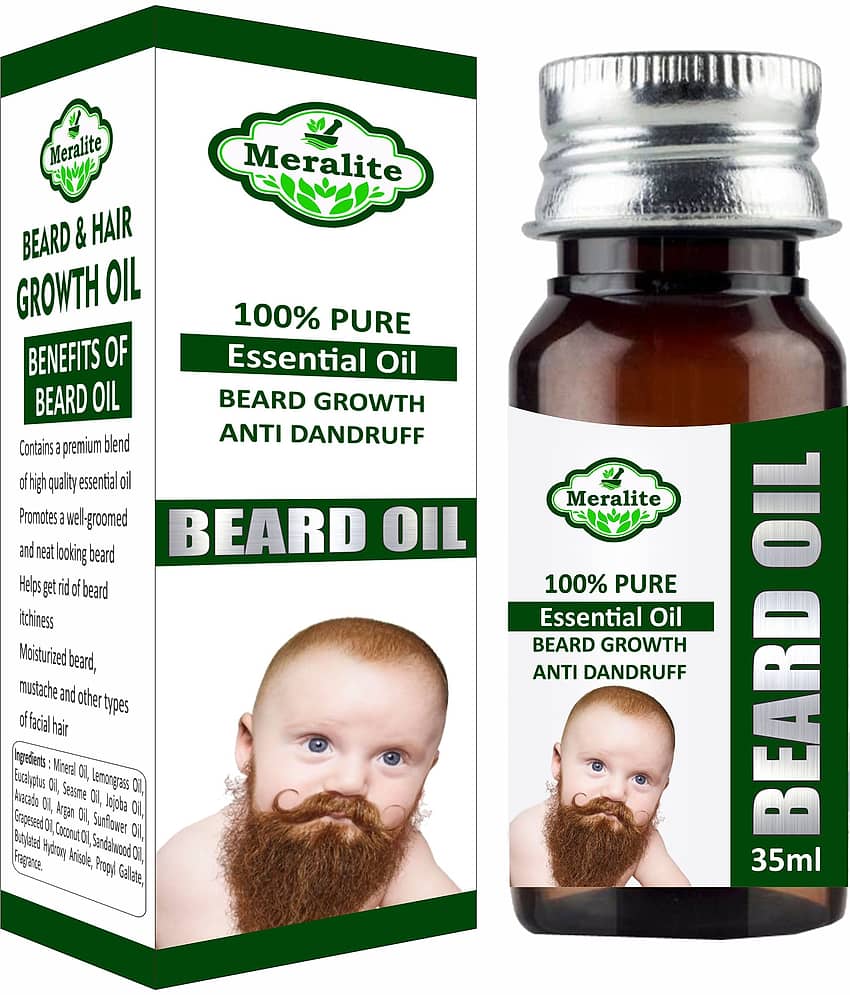 MERALITE - 35mL Promotes Beard Growth Beard Oil ( Pack of 1 ) - Beard Care and Tools | Buy online on ZillyBuy