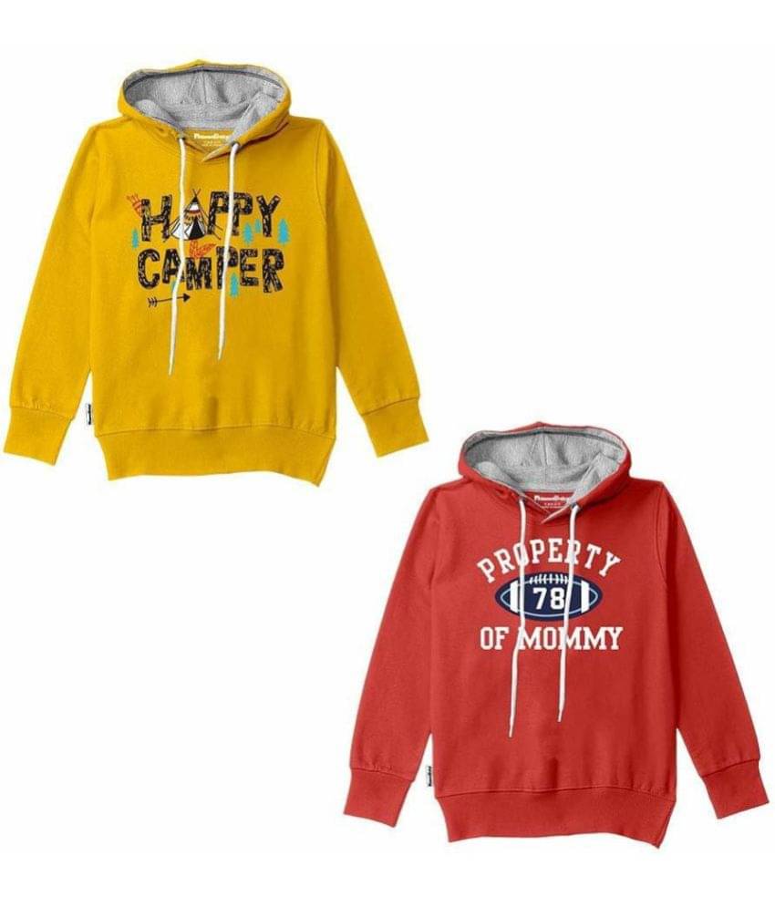     			NammaBaby Pack of 2 Boys Cotton Blend Sweatshirt ( Red )