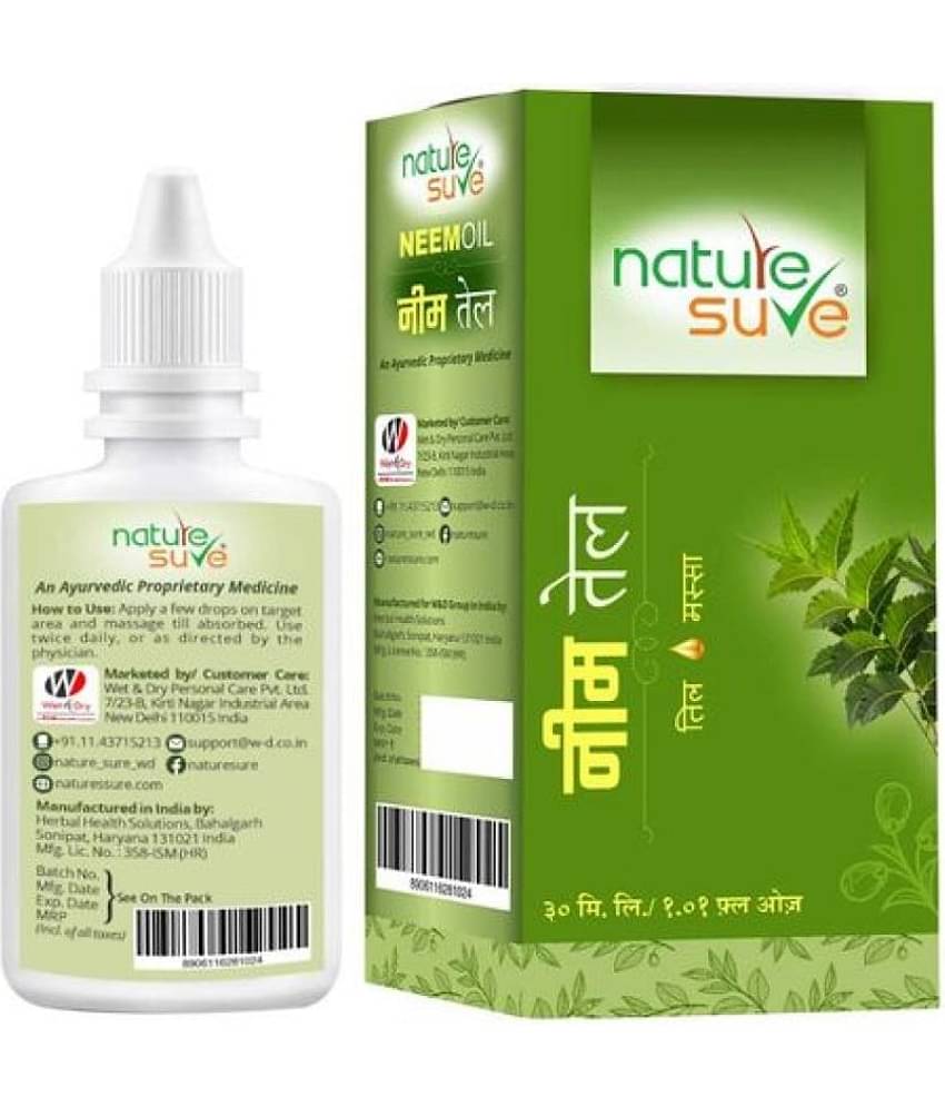 Nature Sure Neem Oil for Moles & Warts in Men & Women - 2 Packs (30ml Each)