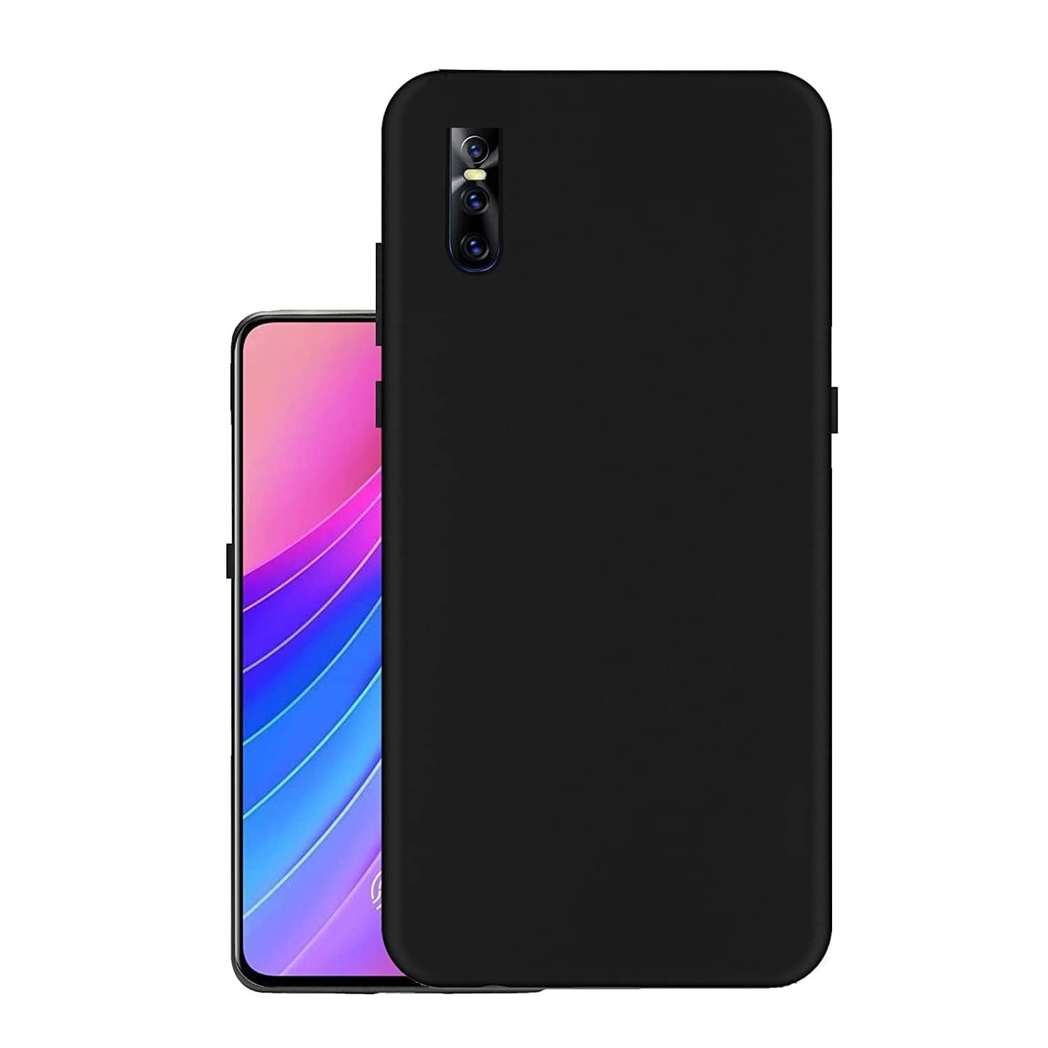 Spectacular Ace - Black Silicon Plain Cases Compatible For Vivo V15 Pro ( Pack of 1 )     			Spectacular Ace - Black Silicon Plain Cases Compatible For Vivo V15 Pro ( Pack of 1 )