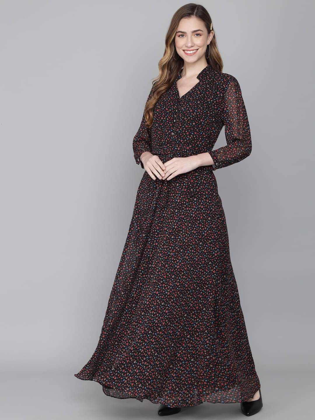     			TOGZZ Women Georgette Printed Gown ( Multi Color )