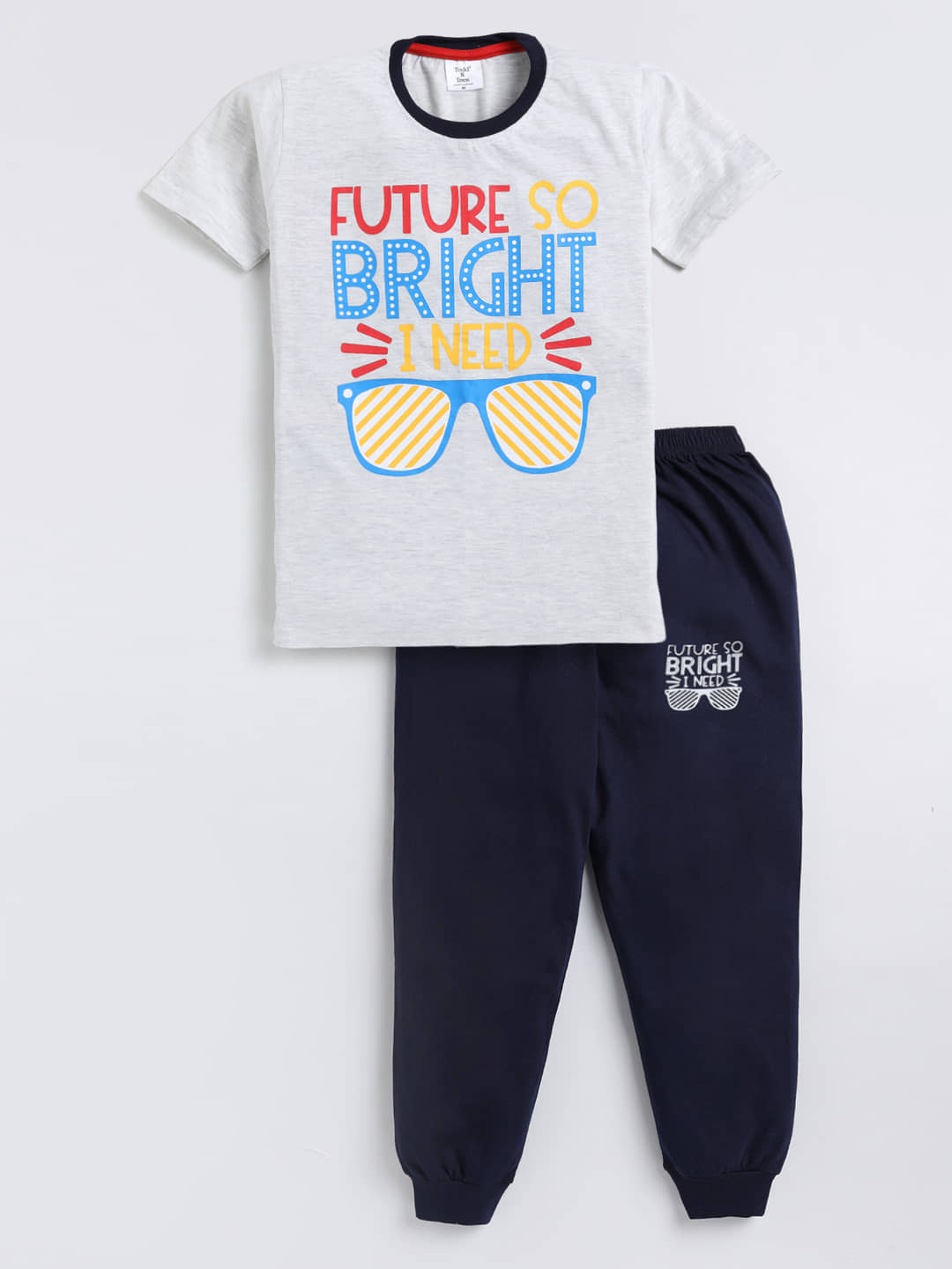 Todd N Teen Pack of 1 Boys Cotton T-Shirt & Trackpants Set ( Blue )