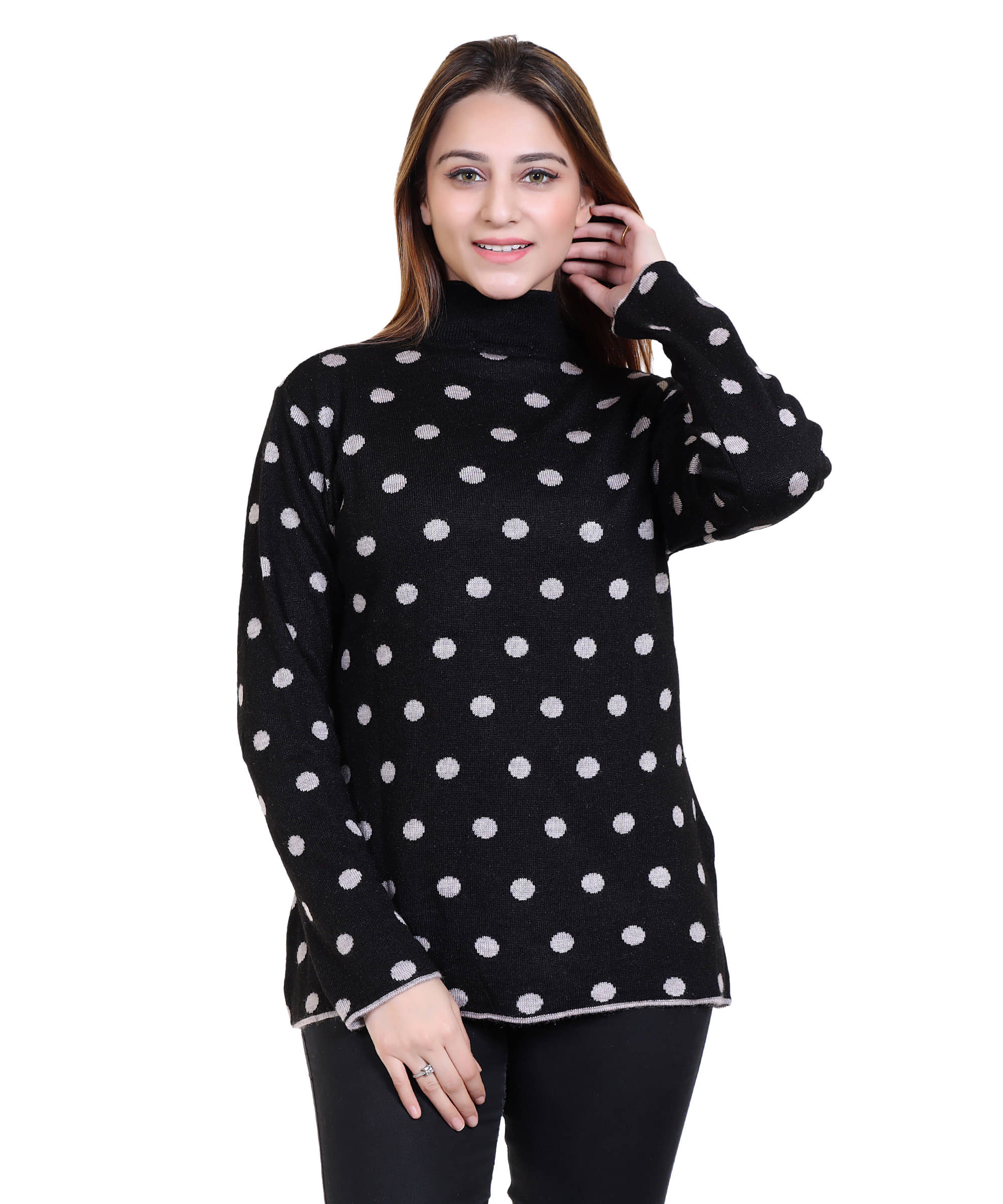Varenyam Acrylic Black Pullovers -