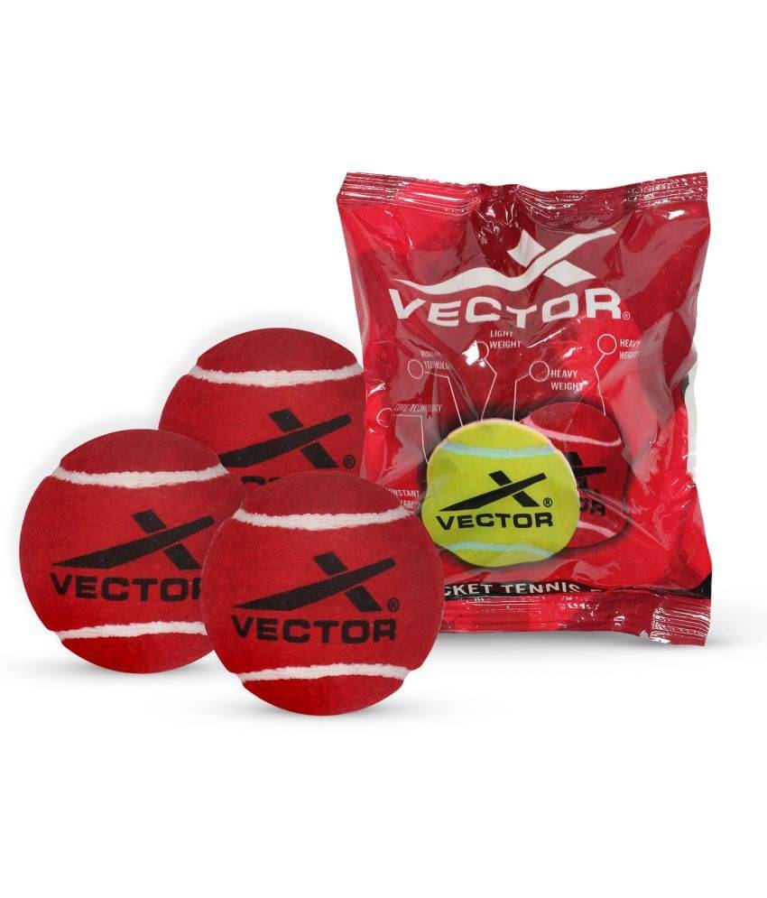     			Vector X - Red Rubber Cricket Ball ( Pack of 3 )