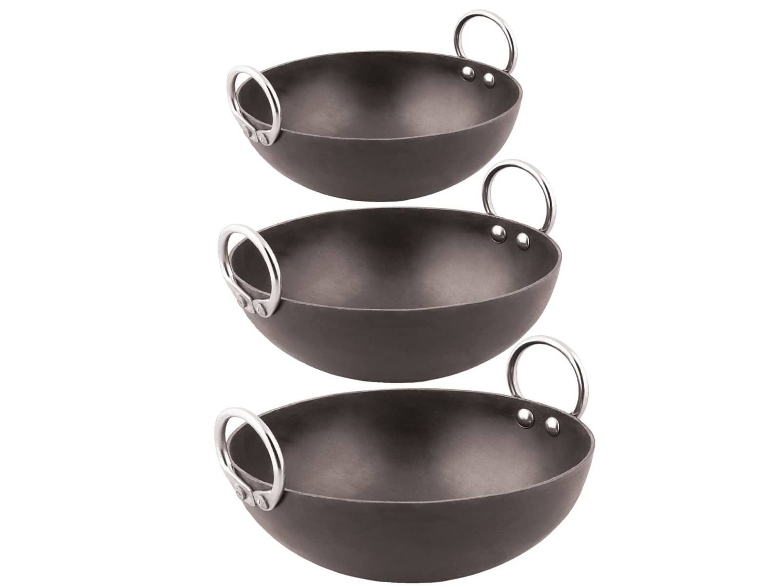 Veer - Iron Deep Kadhai 2 mm ( 3 ) L - Cookware | Buy online on ZillyBuy