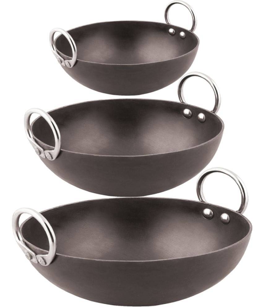 Veer - Iron Deep Kadhai 2 mm ( 5250 ) L Veer - Iron Deep Kadhai 2 mm ( 5250 ) L