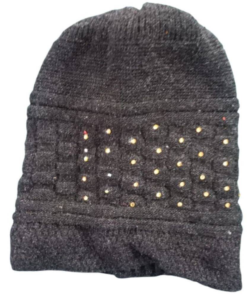    			Whyme Fashion - Dark Grey Woollen Women's Cap ( Pack of 1 )