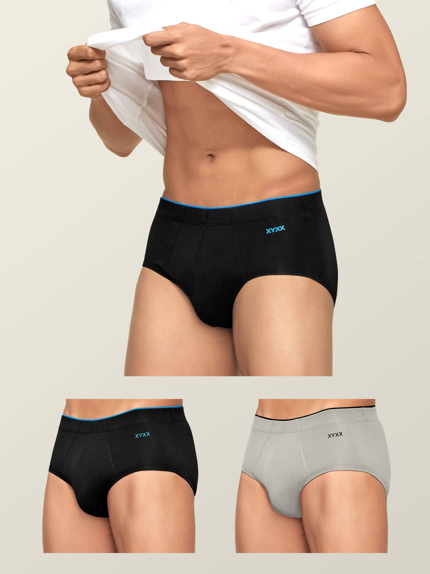 XYXX Pack of 3 Modal Briefs For Men's ( Multicolor )