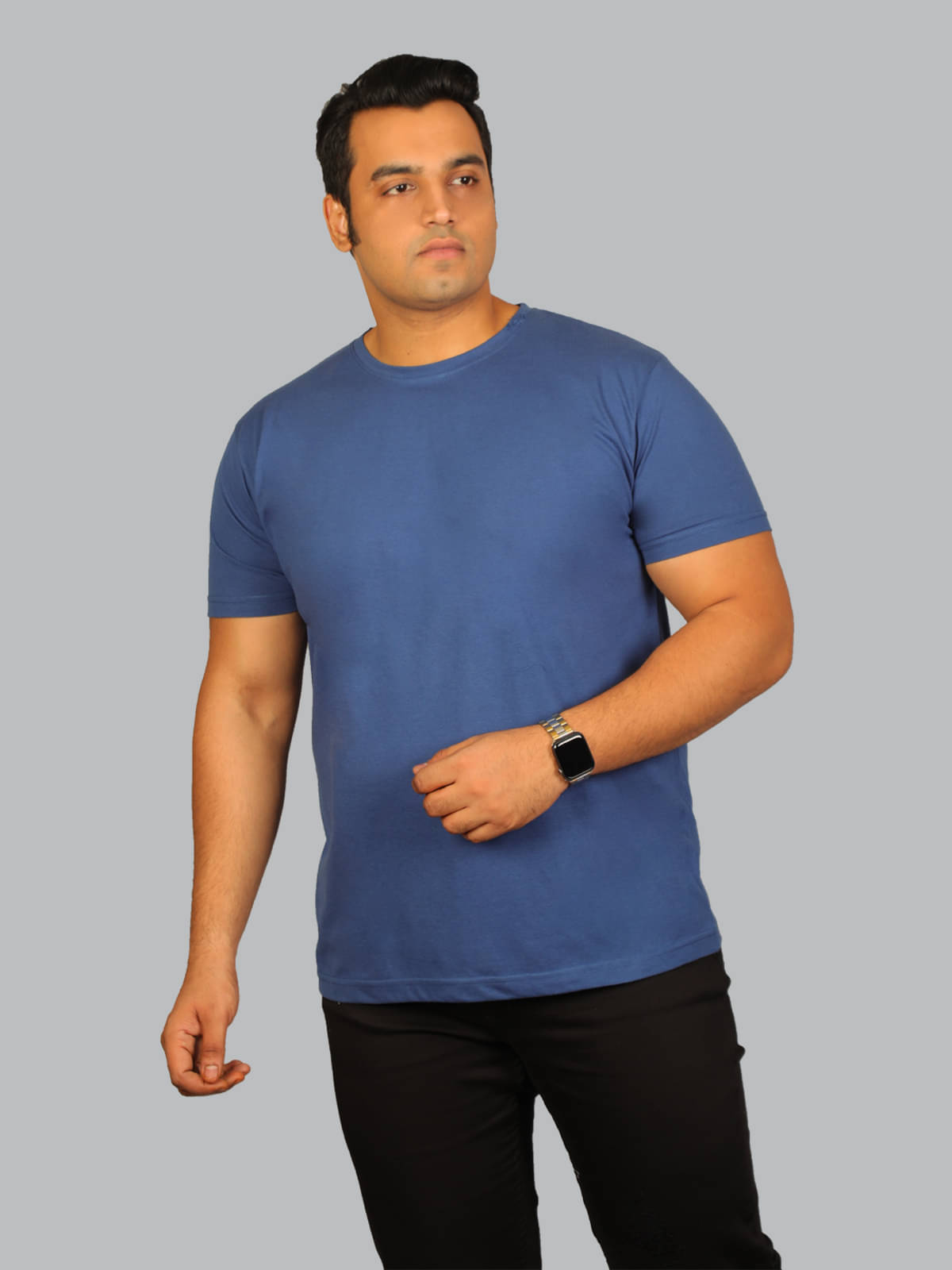     			Xmex Pack of 1 Cotton Blend Regular Fit Men's T-Shirt ( Blue )