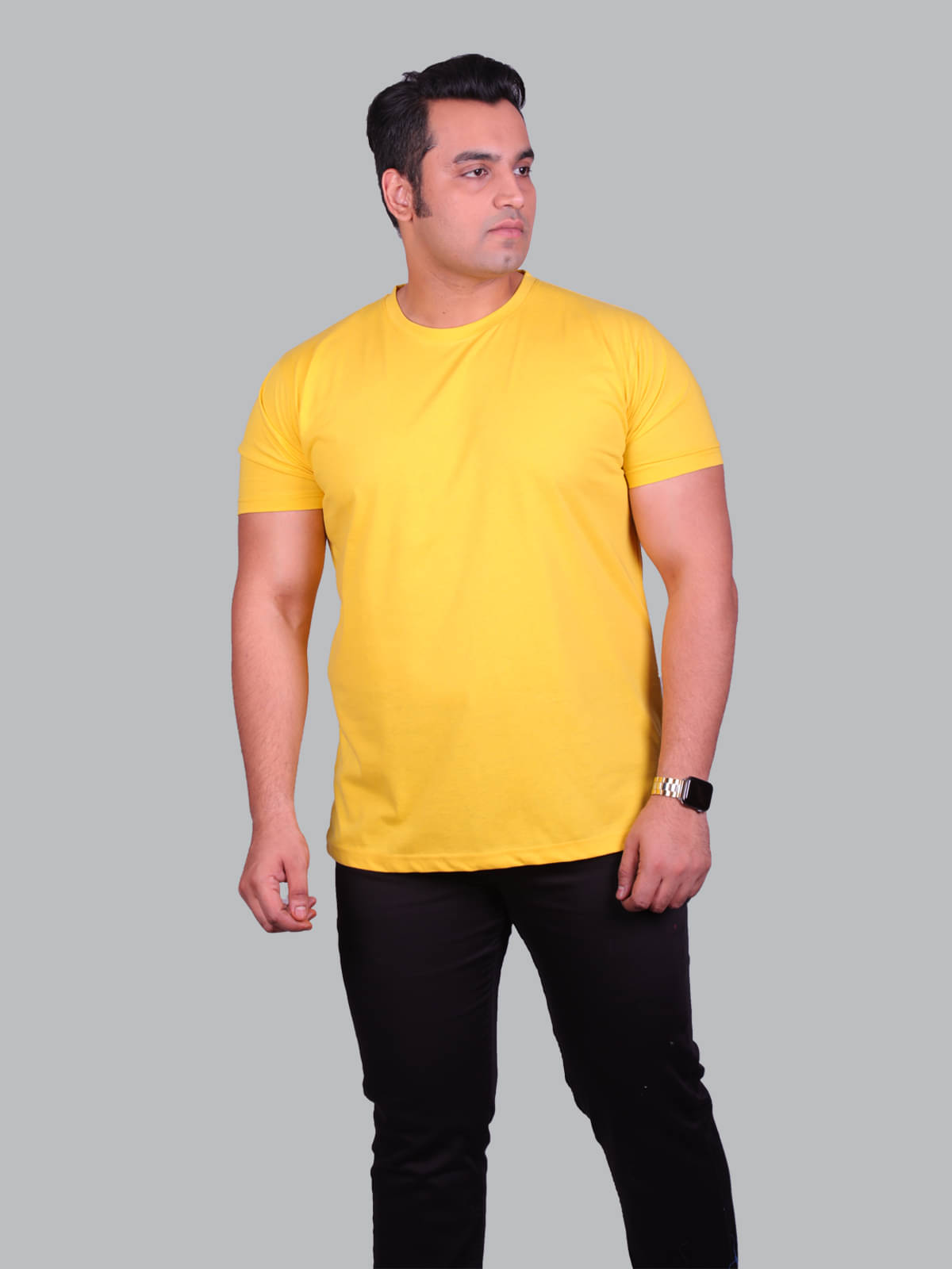     			Xmex Pack of 1 Cotton Blend Regular Fit Men's T-Shirt ( Yellow )