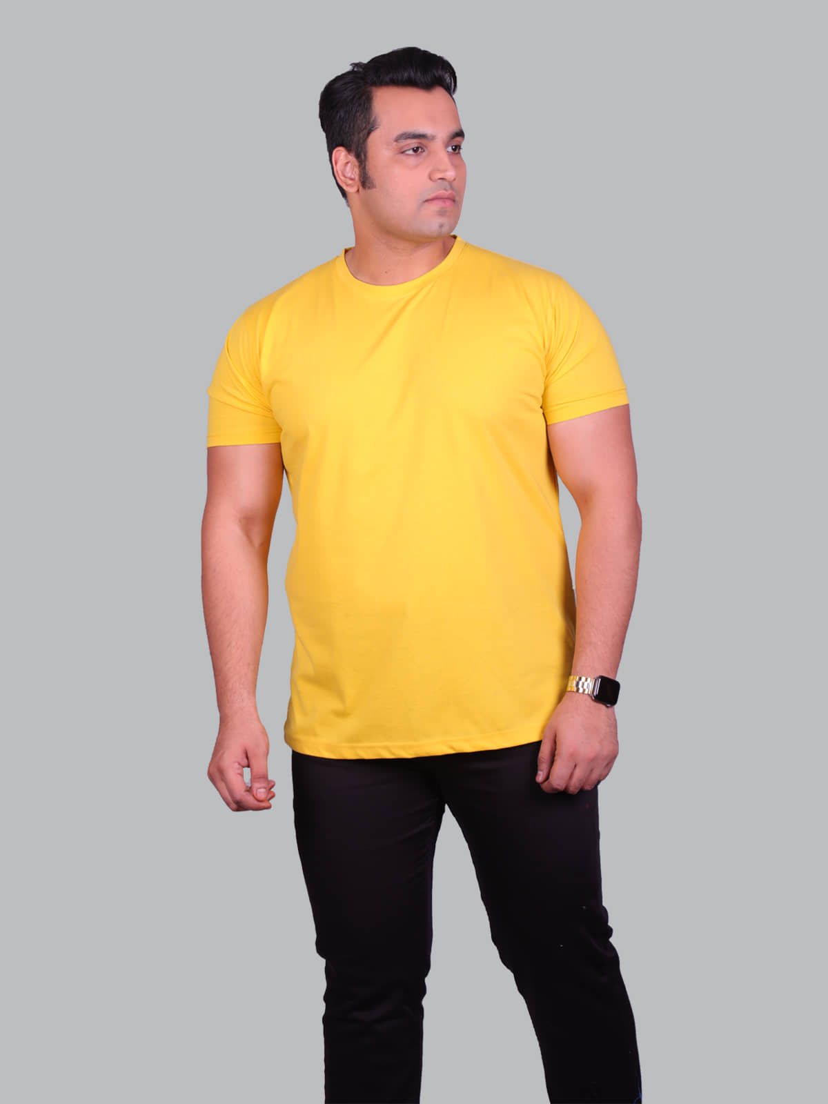 Xmex Pack of 1 Cotton Blend Regular Fit Men's T-Shirt ( Yellow )