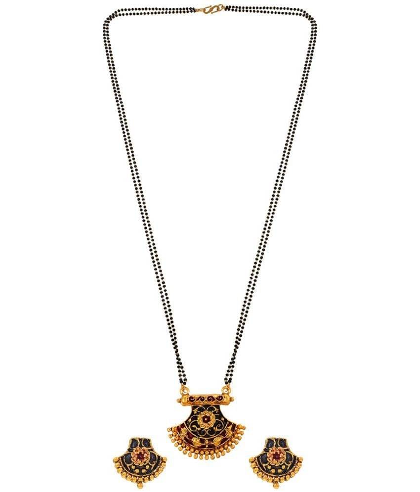 YAJUS - Golden Mangalsutra Set ( Pack of 1 )     			YAJUS - Golden Mangalsutra Set ( Pack of 1 )