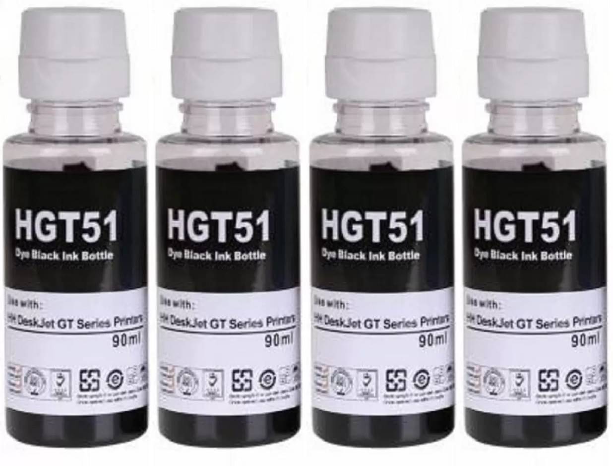     			zokio For GT51 H_P Black Pack of 4 Cartridge for H_P Ink Tank 310 series, H_P Ink Tank Wireless 410 series And More.
