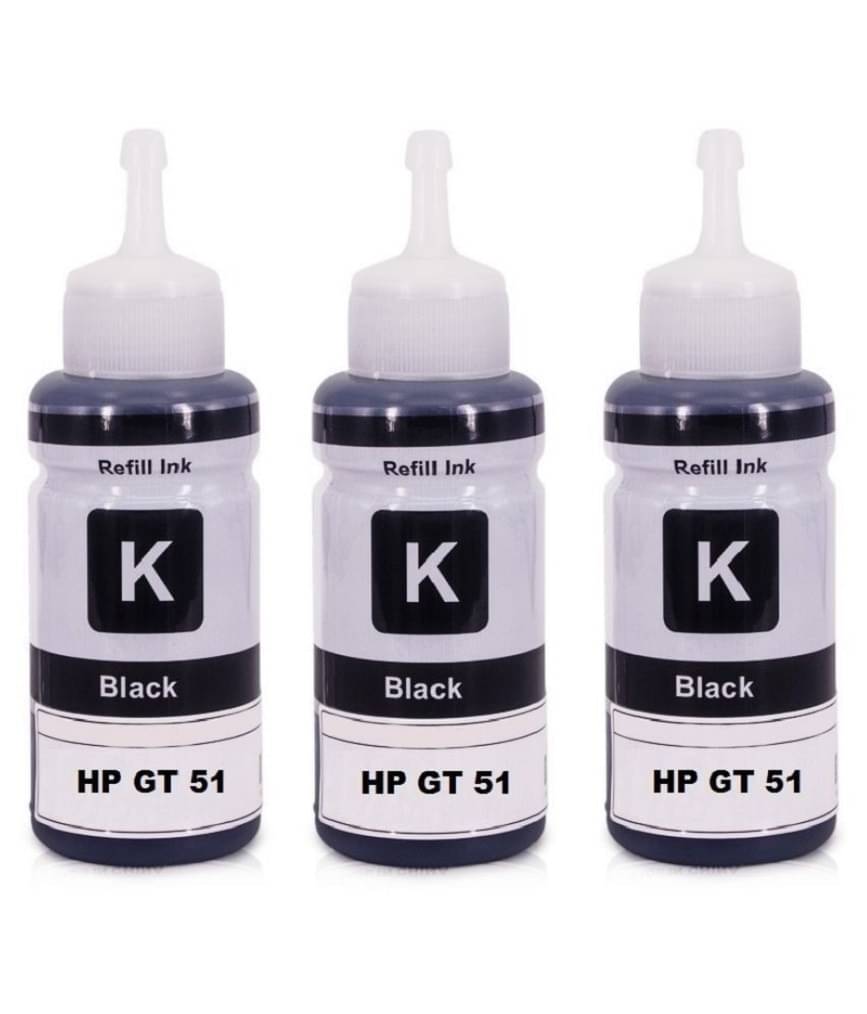     			zokio GT51 5811 For H_P Black Pack of 3 Cartridge for GT51 INK GT52 Gt5810, Gt5811, Gt5820, Gt5821, 310, 315, 319, 410, 415, 419