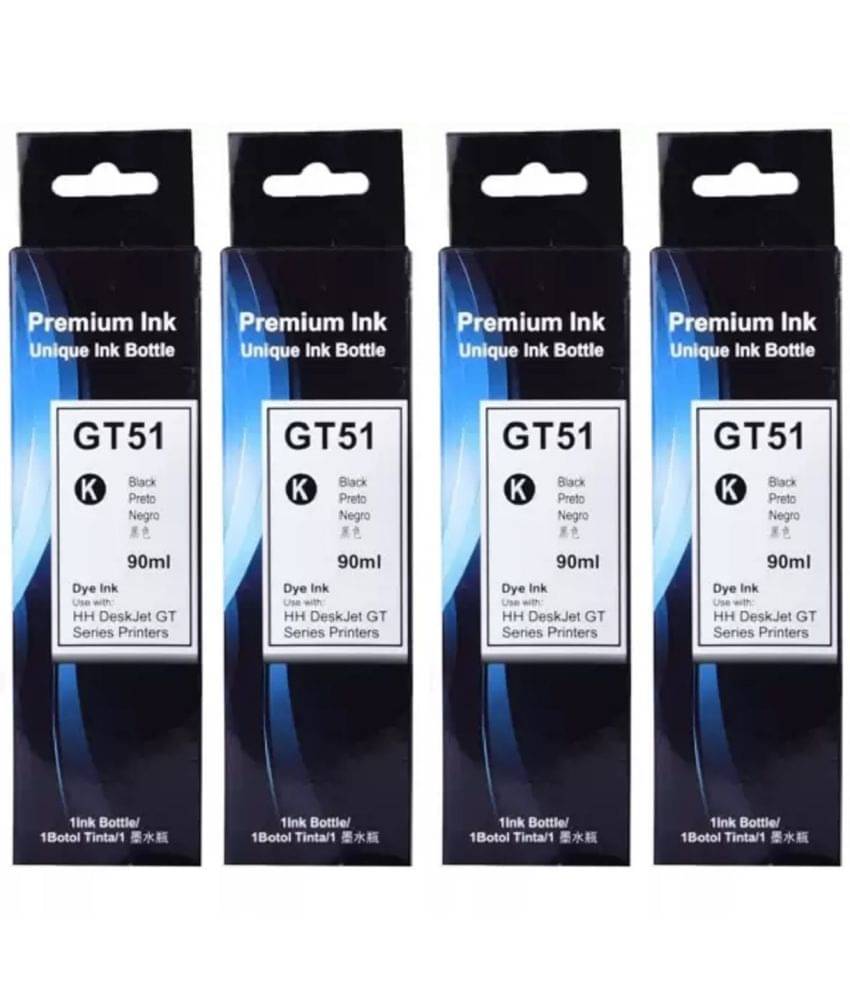     			zokio GT51 FOR 515 Black Pack of 4 Cartridge for GT51 Ink ,5820,5821 310,315,316,319,410,415,416,419, Smart Tank 115,500,510,515,516,720,750,790