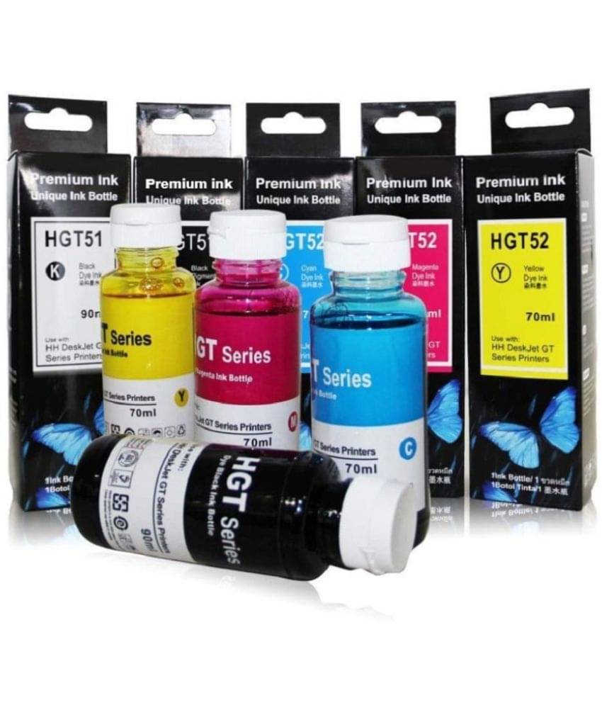     			zokio GT5152 For H_P 410 Multicolor Pack of 4 Cartridge for Refill ink for GT51/GT52 - GT5810,GT5820, 310,315,319,410,415,419 Tank Wireless