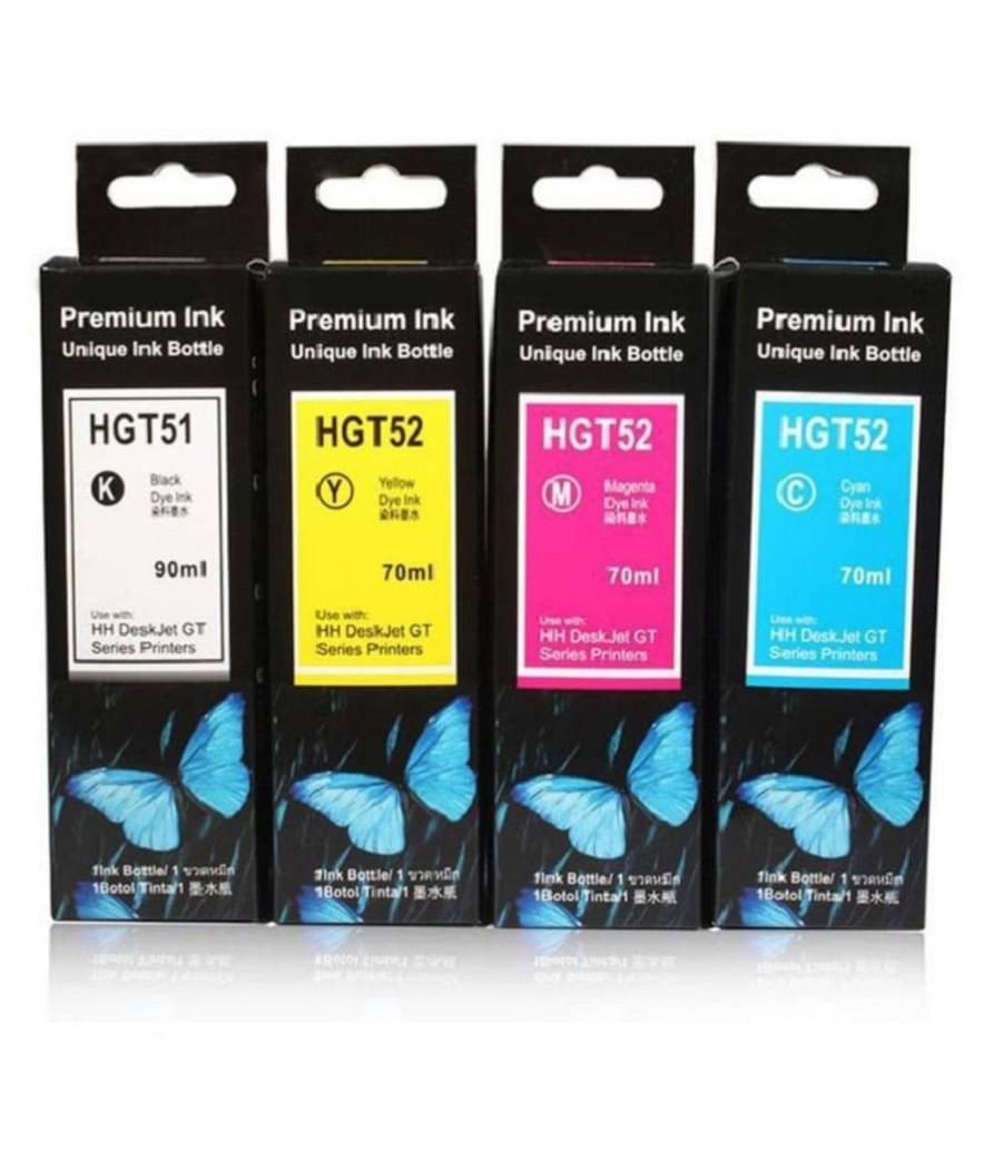     			zokio GT5152 For H_P 310 Multicolor Pack of 4 Cartridge for Refill ink for GT51/GT52 - GT5810,GT5820, 310,315,319,410,415,419 Tank Wireless