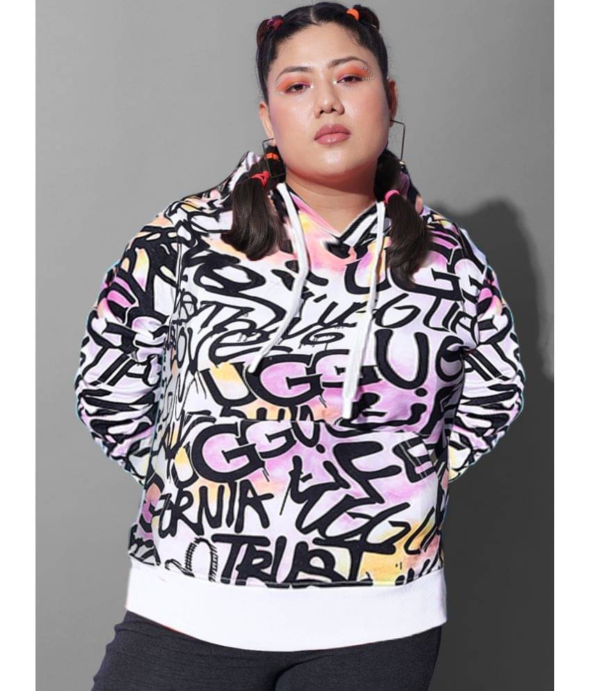     			BEYOUND SIZE - THE DRY STATE Fleece Multi Color Hooded Sweatshirt