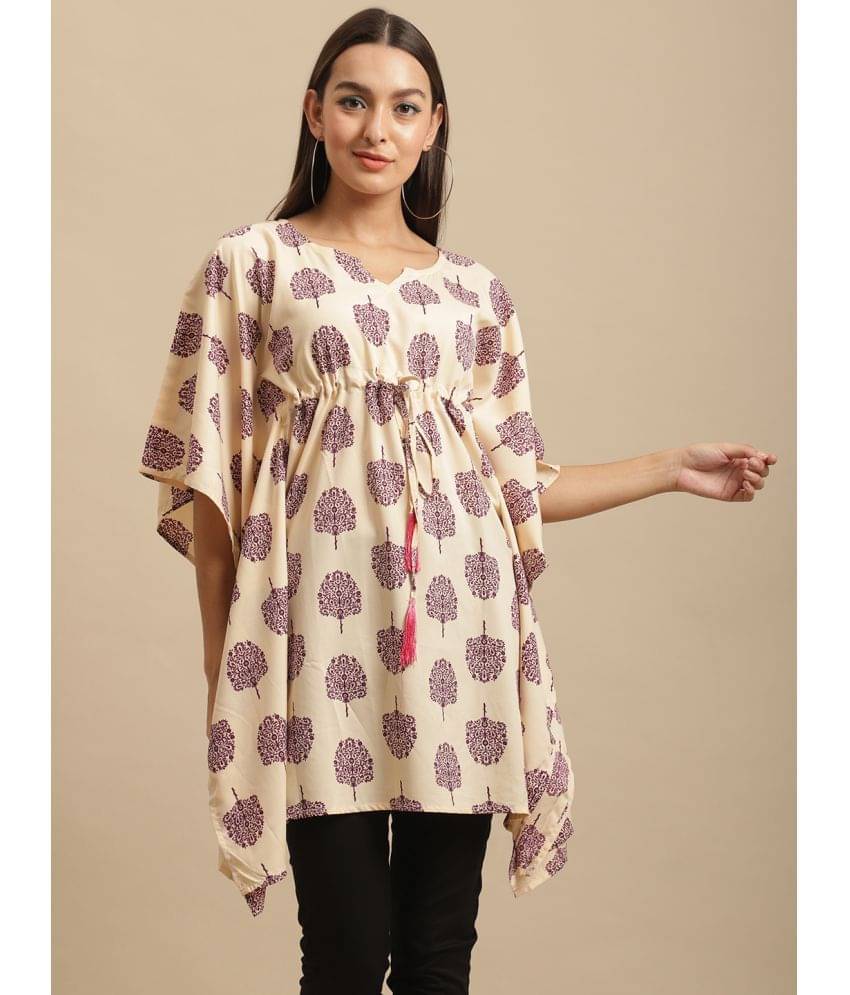     			Fabflee Women's Crepe Kaftan ( Beige )