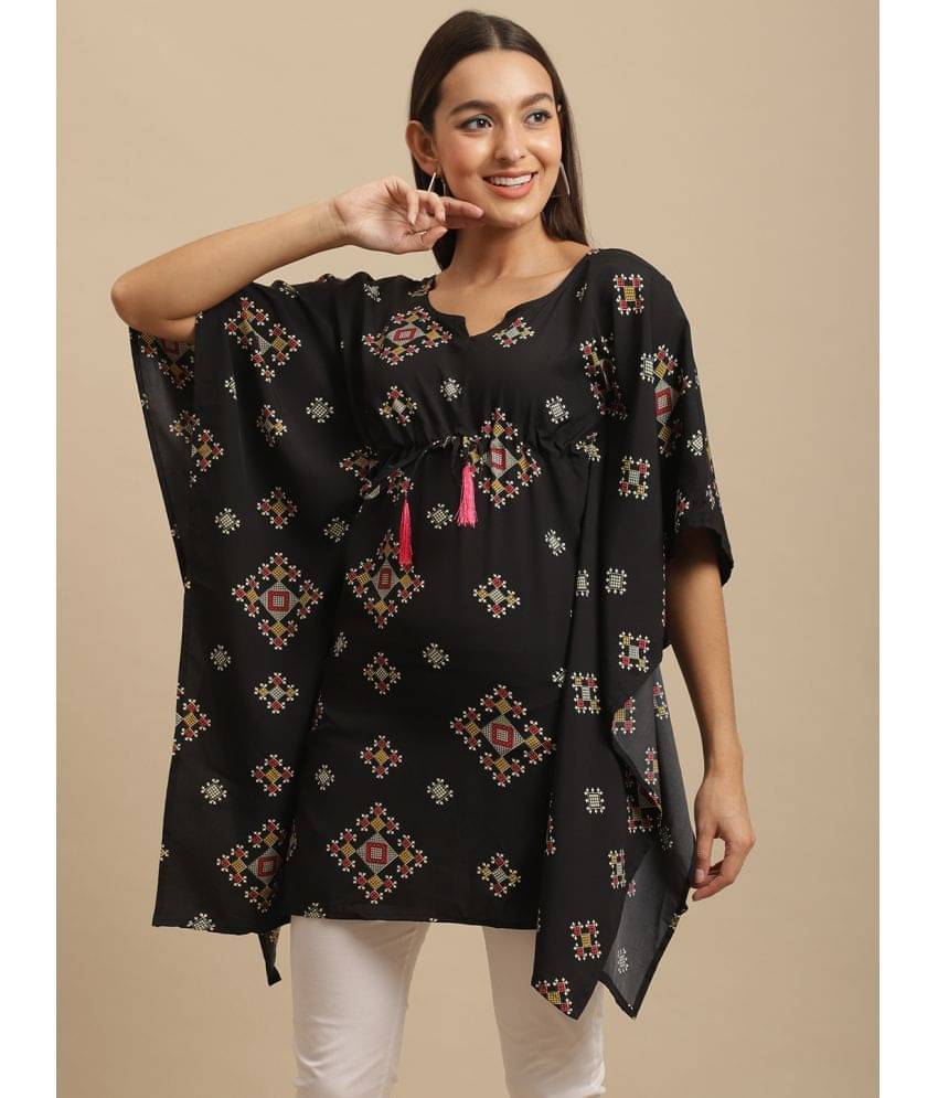     			Fabflee - Black Crepe Women's Kaftan ( Pack of 1 )