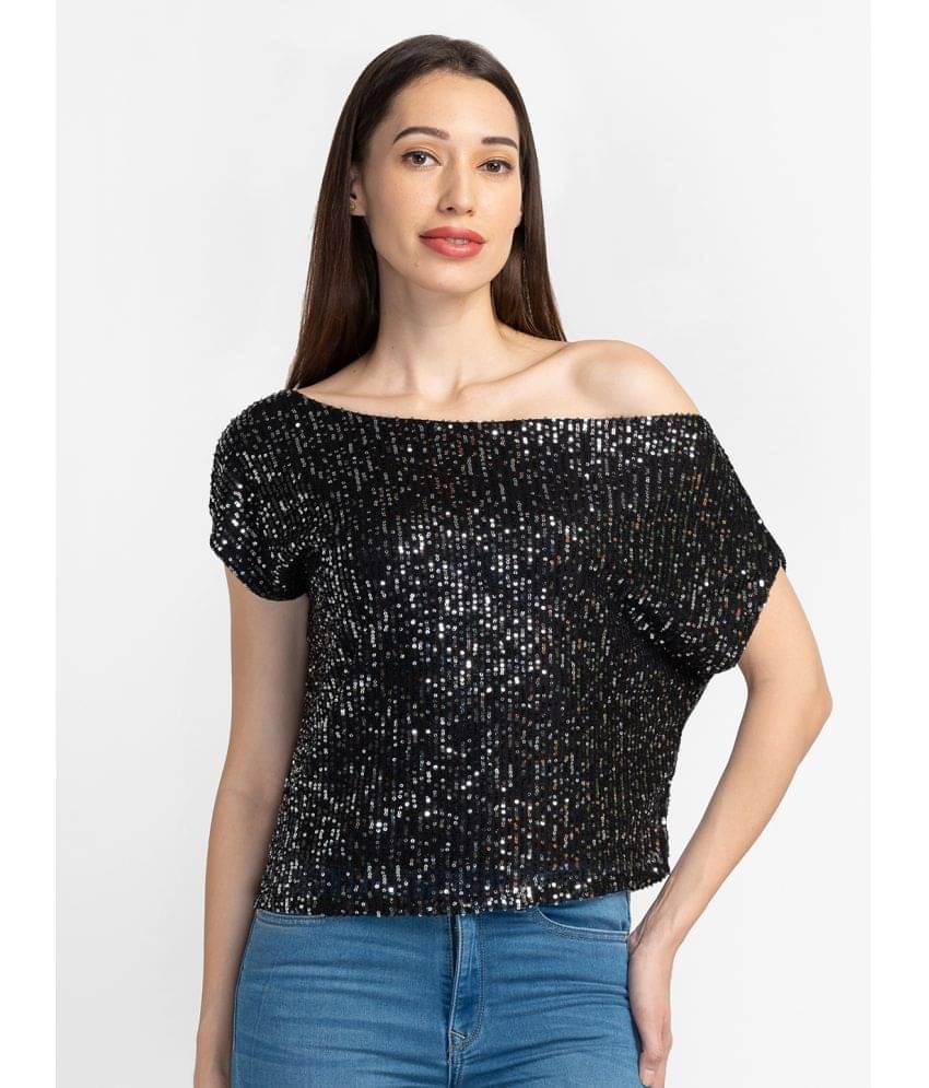 Globus - Black Polyester Women's Regular Top ( Pack of 1 ) Globus - Black Polyester Women's Regular Top ( Pack of 1 )