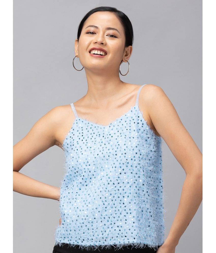 Globus - Blue Polyester Women's Regular Top ( Pack of 1 ) Globus - Blue Polyester Women's Regular Top ( Pack of 1 )