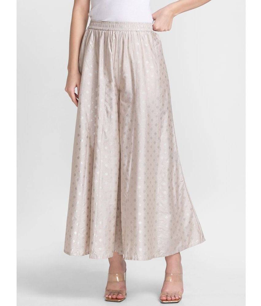     			Globus - Off White Viscose Flared Women's Palazzos ( Pack of 1 )