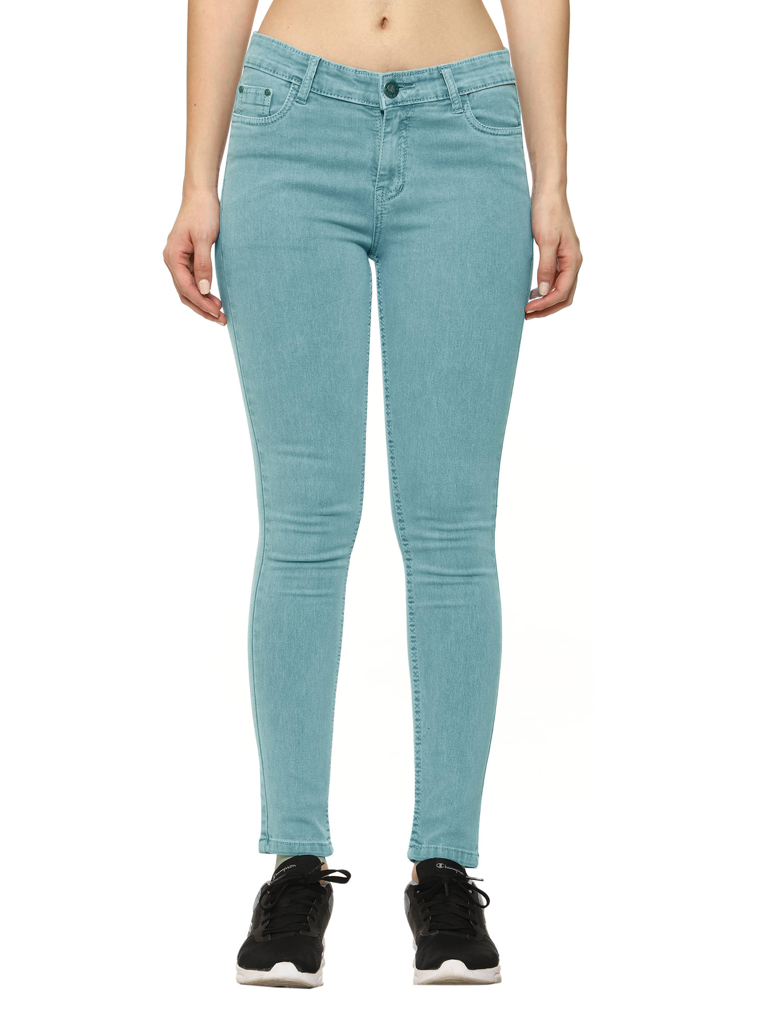    			JB JUST BLACK - Green Cotton Blend Slim Fit Women's Jeans ( Pack of 1 )