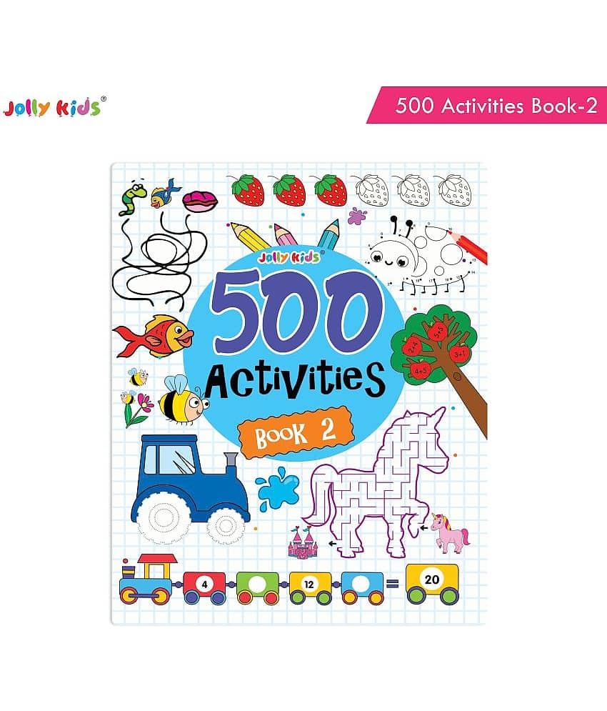 Jolly Kids Fun and Learn 500 Activities Book 2|Ages 3 - 8 years Thinking Skills Activities Books - Learning Counting, Spelling, Solve Puzzle Activities - Stationery | Buy online on ZillyBuy