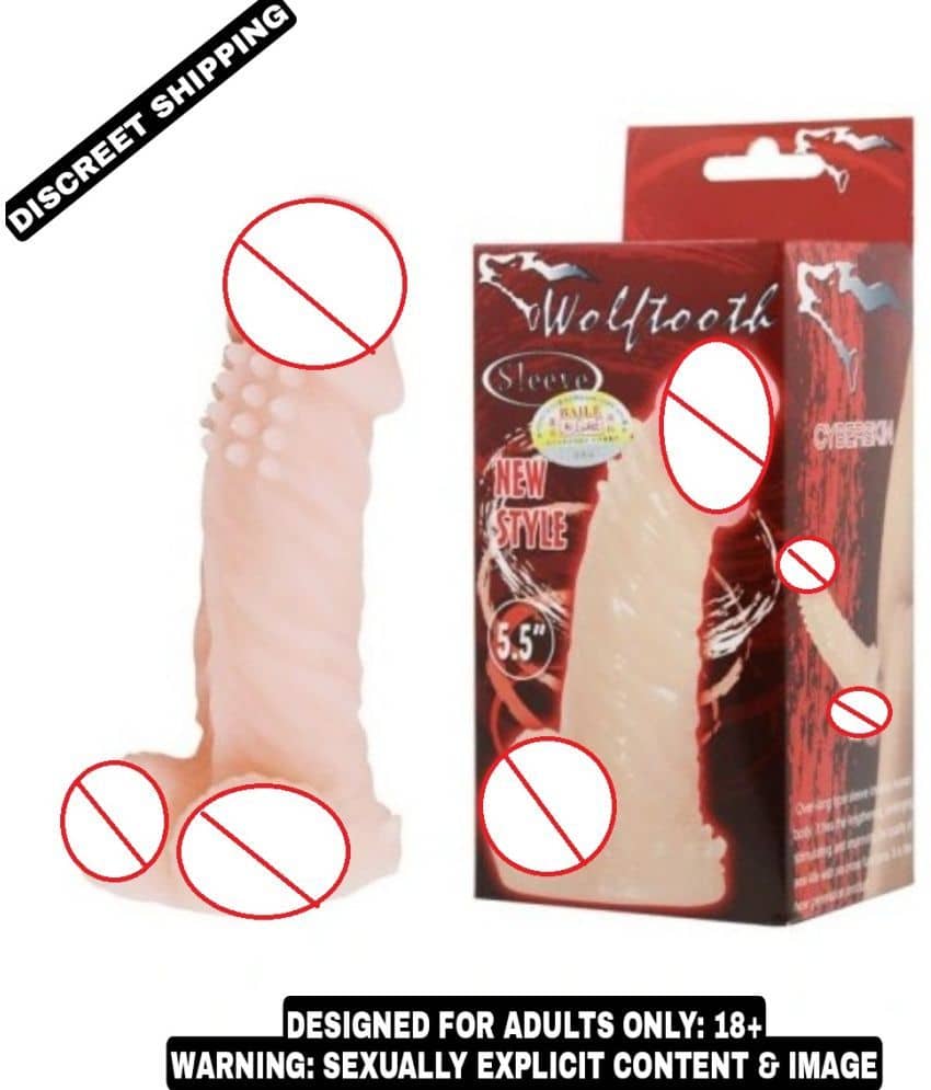 KAMAHOUSE  Baile 5.5 Wolftooth Cyber-skin Penis Sleeve Washable & Reusable Delay & Extra Time Penis Sleeve For Men