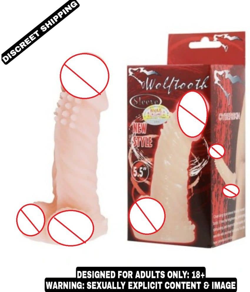 KAMAHOUSE  Baile 5.5 Wolftooth Cyber-skin Penis Sleeve Washable & Reusable Delay & Extra Time Penis Sleeve For Men