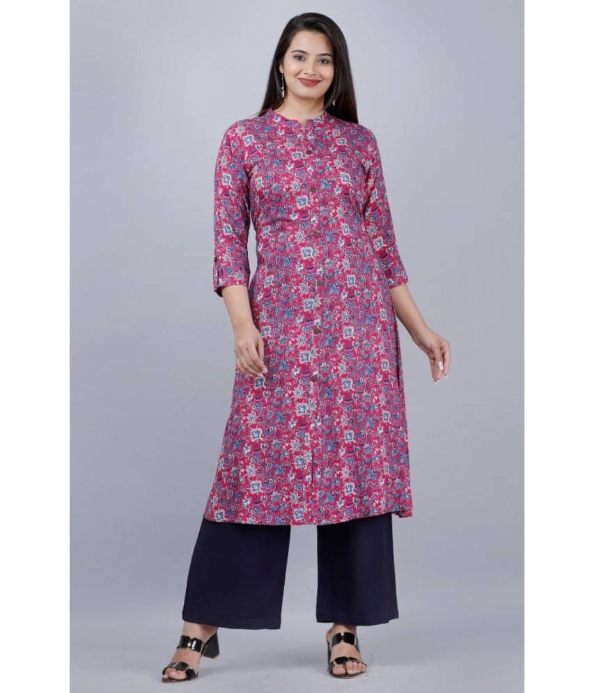 MAUKA - Multicolor Front Slit Rayon Women's Stitched Salwar Suit ( Pack of 1 ) MAUKA - Multicolor Front Slit Rayon Women's Stitched Salwar Suit ( Pack of 1 )