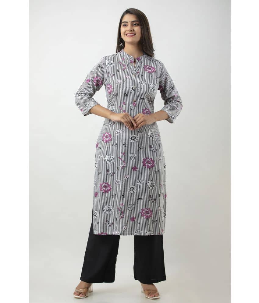 MAUKA - White Straight Rayon Women's Stitched Salwar Suit ( Pack of 1 )