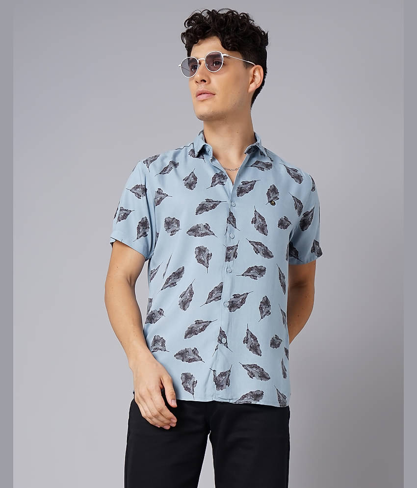 Paul Street - Blue Rayon Slim Fit Men's Casual Shirt ( Pack of 1 )