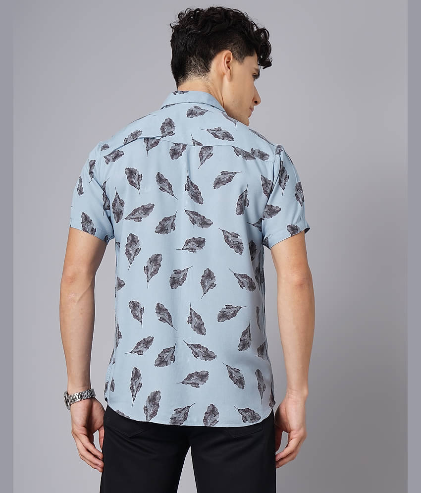 Paul Street - Blue Rayon Slim Fit Men's Casual Shirt ( Pack of 1 )