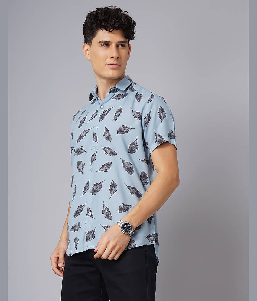 Paul Street - Blue Rayon Slim Fit Men's Casual Shirt ( Pack of 1 )