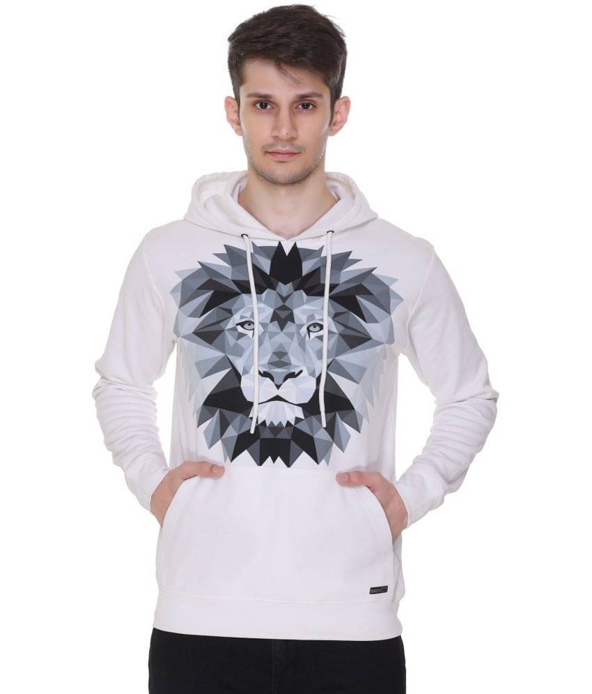 RF RAVES - White Fleece Regular Fit Men's Sweatshirt ( Pack of 1 ) RF RAVES - White Fleece Regular Fit Men's Sweatshirt ( Pack of 1 )