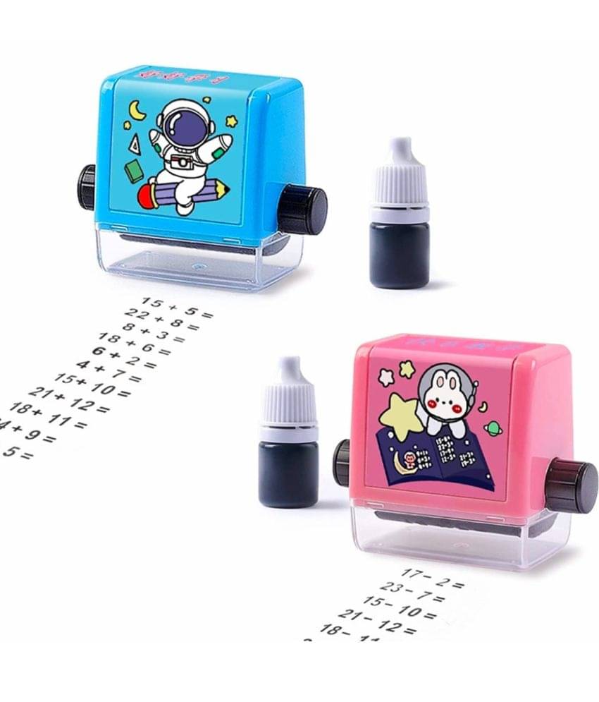     			Sawkirp Darshraj Roller Digital teaching Stamp addition and subtraction randomly selected within 100 teaching maths practice questions for preschool Kindergarten homeschool supplies pack of 1 piece