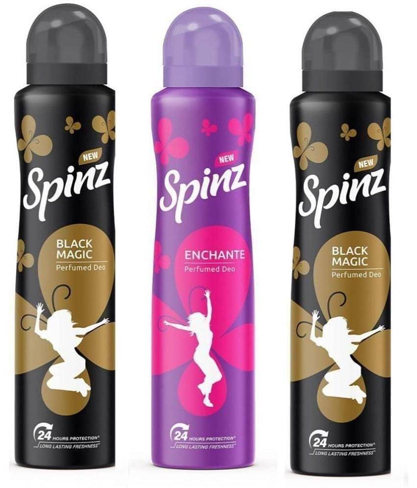     			Spinz - 2 BLACK MAGIC1 ENCHANTE DEODORANT Body Spray for Unisex 450 ml ( Pack of 3 )