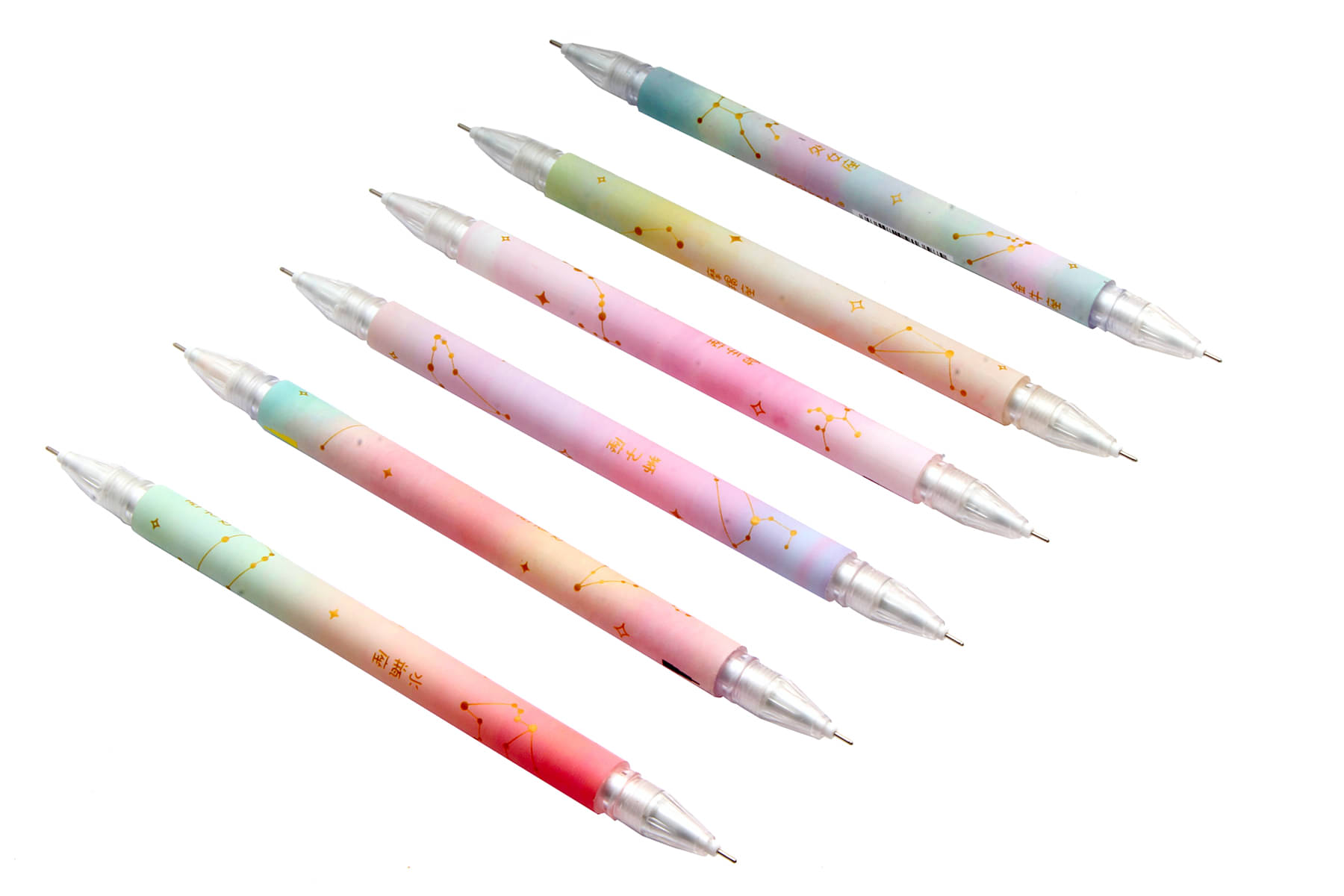     			Srpc Set Of 6 Morn Shine Two Color Gel Ink Roller Ball Pens For Kids & School Children