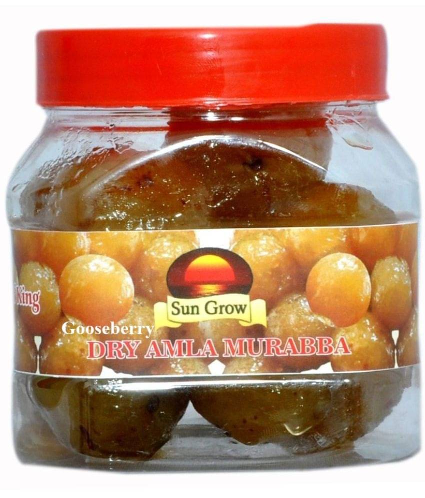 Sun Grow Gooseberry Home Made Organic Ghar Ka Bana Natural Dry Amla Murabba with Almond (Badam) Pickle 500 g     			Sun Grow Gooseberry Home Made Organic Ghar Ka Bana Natural Dry Amla Murabba with Almond (Badam) Pickle 500 g