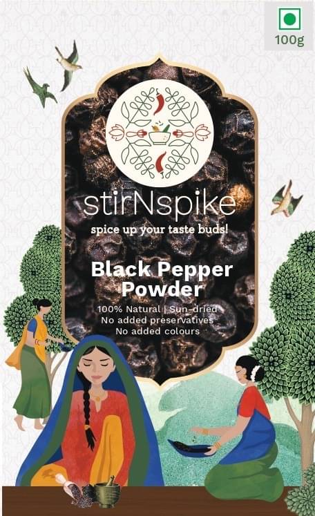 stirNspike - 100 gm Kali Mirch (Pepper) ( Pack of 1 ) stirNspike - 100 gm Kali Mirch (Pepper) ( Pack of 1 )
