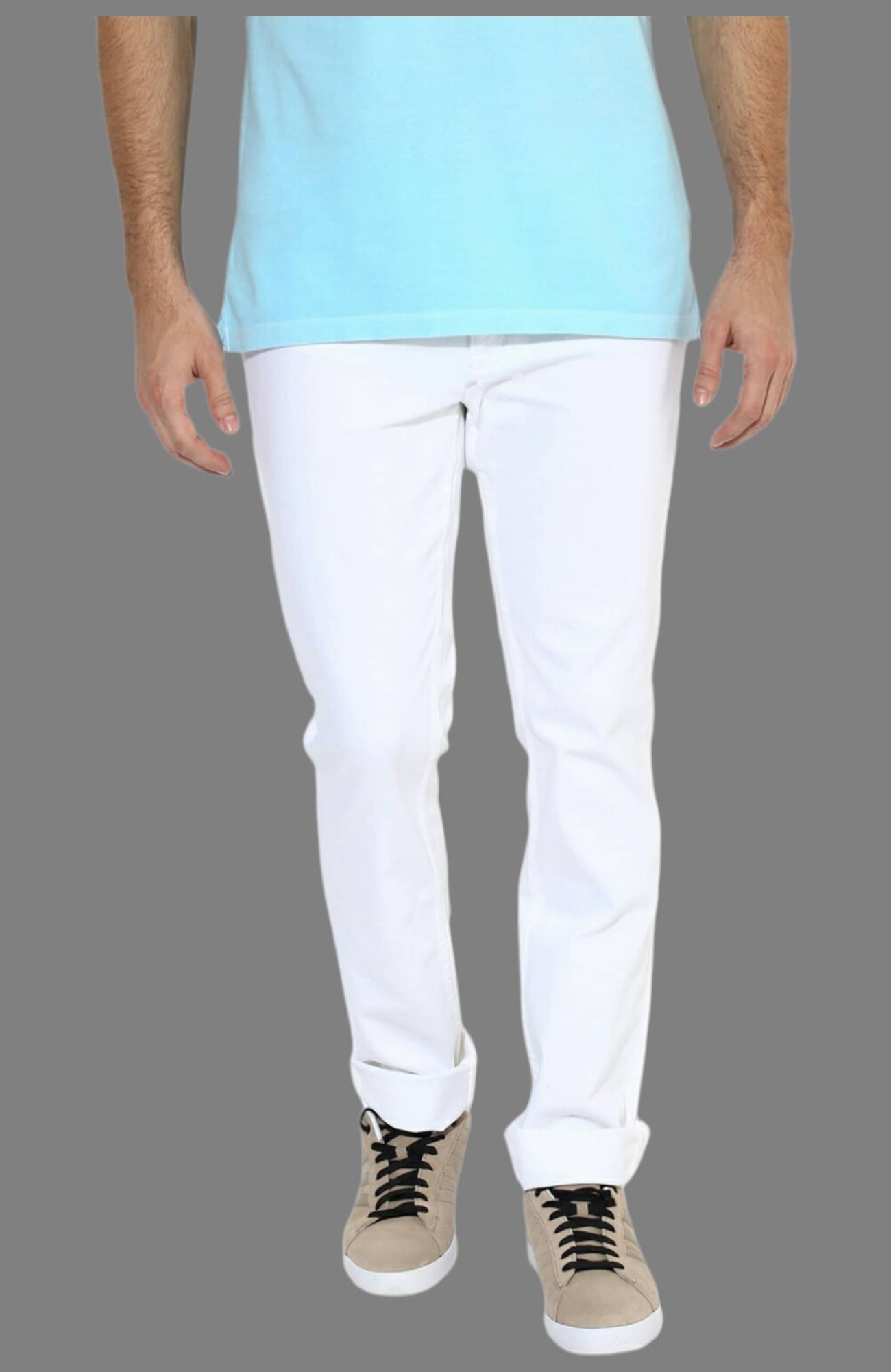 x20 - White Denim Slim Fit Men's Jeans ( Pack of 1 ) x20 - White Denim Slim Fit Men's Jeans ( Pack of 1 )
