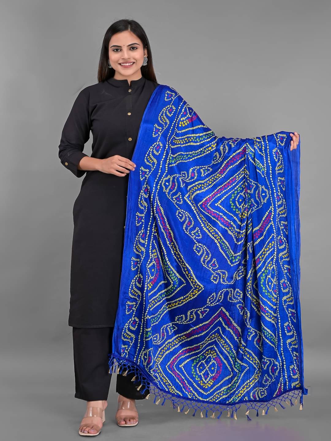     			Apratim - Blue Silk Women's Dupatta - ( Pack of 1 )
